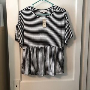 Loft peplum shirt, Size Medium Petite (NWT)